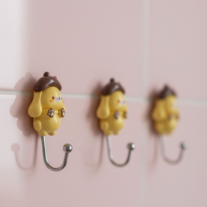 Sanrio Wall Hook – Cute & Durable Cartoon Wall Hanger For Keys, Bags, Towels & Accessories | Strong Adhesive, Space-Saving & Decorative Home Organizer