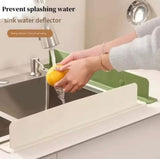 Silicone Sink Splash Guard With Suction – Flexible Water Splash Stopper For Kitchen & Bathroom Faucets, Countertops & Cleaning Protection (Random Color)
