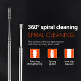 Pack off 6 Ear Pick with Storage Bag Dig Ear Wax Remover Cleaner Care Portable Travel Kit Cleaner Spoon