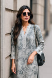 ANEELA’S Luxury Embroidered Lawn 3 Piece Unstitched Suit – Grey Floral Summer Collection