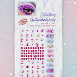 Temporary Tattoo For Women – Rhinestone Gems Face & Body Sticker | Self-Adhesive Crystal Makeup Decoration For Parties & Festivals (Random Design)