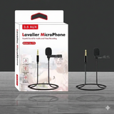Professional Tiktok3.5 AUX Microphone Micro-Cravate Mic Lavalier Single Mic -Black
