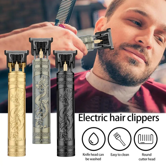 Vintage T9 Hair Trimmer For Men Professional Usb Rechargeable Beard And Hair Cutting Machine Precision Shaver