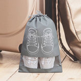 Shoe Bags For Travel Dust Proof Storage Organizer With Clear Window Non Woven Packing Pouch Size 12.5x16.5