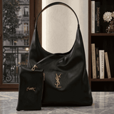 Luxury YSL Imported Tote Bag (Large Capacity) – High-Quality Black Leather Shoulder Bag With Pouch | Premium Designer Bag( Without Box)
