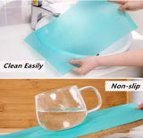 Refrigerator Mats Shelf Liners, 45 ×150cm Plastic Refrigerator Liners Washable Can Be Cut Waterproof Refrigerator Pads Fridge Mats Drawer Table Placemats (1 Roll Multicolors)