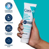 CeraVe Acne Foaming Cream Cleanser – 4% Benzoyl Peroxide Treatment 120ml