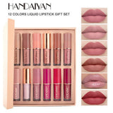 12 Colors HANDAIYAN Matte Liquid Lipstick Set