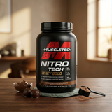 MuscleTech Nitro Tech 100 Percent Whey Gold Double Rich Chocolate Flavor 2.2 Pounds 1 Kg Protein Powder