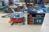 Mini Portable Square Stove For Backpacking Hiking Windproof Burner Camping Stove Foldable Stove For Outdoor Picnic (Without Gas Bottle)