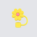 Silicone Flower Stopper Compatible With 40oz Tumbler | Reusable Spill-Resistant Straw Cover | Random Color