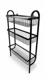 Wall Mounted Spice Rack Black Stainless Steel 3 Tier – DIY Assembly Required (Self Assemble)