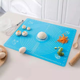 Silicone Baking Roti Mat With Measurements Heat Resistant | Non Stick Flour Rolling Mat | Baking Kneading Dough Pad Big Size (Random Color)