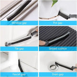 2 PCS Hard Bristle Crevice Cleaning Brush | Multi-Purpose Gap Cleaning Tool For Kitchen, Bathroom, Tiles & Window Tracks