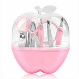 8 Pcs Apple Manicure Set ABS Plastic Mani Pedi Kit | Pink Colour