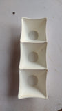 3 Grid Japanese Dip Sauce Tray Plastic Sauce Dish Multi Section Condiment Tray For Dips Snacks And Sushi (Random Color)