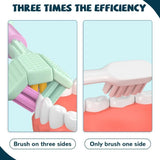 Three-Sided Ultra Soft Bristle Toothbrush – Gentle Oral Care Safety Teeth Cleaning Brush | Pack Of 2
