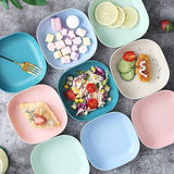 Pack Of 2 |10pcs Multi-Function Spit Bone Plate Set + 2 In 1 Dumpling Maker | Best Samosa Maker & Household Food Grade Plastic Elliptical Plate For Kitchen (Random Color)