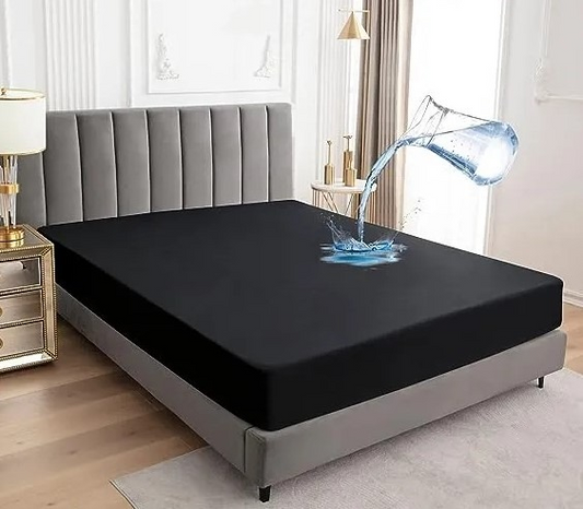 King Size Waterproof Mattress Cover | Breathable, Soft, Noiseless, And Dustproof Protection For Ultimate Bed Comfort And Hygiene (Random Color)