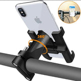 Aluminum Alloy Bike & Motorcycle Handlebar Phone Holder | Universal Mobile Stand Mount Bracket (Metal Body)