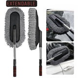 Car Wash Cleaning Brush Duster Dust Wax Mop Microfiber Telescoping Tool For Vehicle Exterior And Interior Cleaning