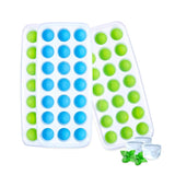 Ice Cube Trays For Freezer With Lid Pop Up Easy Release Flexible Silicone Bottom Durable And Convenient Ice Mold | Random Color