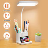 LED Learning Dormitory Bedroom Bedside Reading Night Light Table Lamp (Qp-2209-B)