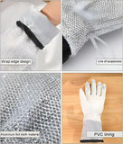 (1 Pcs ) Multipurpose Wire Dishwashing Gloves | Dishwashing Rags For Wet And Dry, Steel Wire Miracle Cleaning Cloth With Glove Shape, Non-Scratch Wire Dish Cloths For Washing Dishes, Kitchen | Anti-Heat Aluminium Gloves