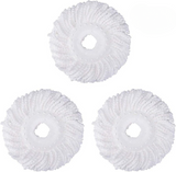 (PACK OF 3)Spin Mop Refill - Extra Head, Additional Microfiber Mop Round Shape Mop Heads