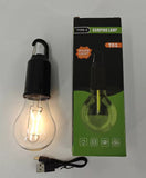 T01 Type-C Rechargeable LED Camping Bulb – Portable Hanging Warm Light Tent Lamp
