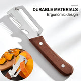 3in1 Peeler Knife Stainless Steel | Multifunctional Fruit & Vegetable Peeler With Wooden Handle | Kitchen Vegetable Cutter Slicer Tool & Bottle Opener