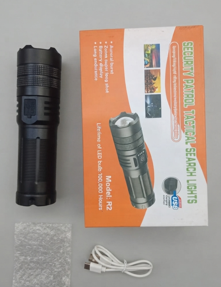 Ruilang Model R2 Tactical Flashlight - Durable Portable High Illumination Handheld Lighting Tool Designed For Outdoor And Emergency Use