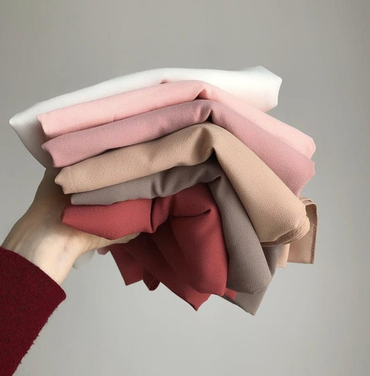 Pack Of 5 Hijab With 1Pc 4-In-1 Inner Cap – Gift Set (Mix Colors Without Box)