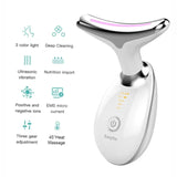 Neck Lifting And Tightening Massager EMS Microcurrent Face And Neck Device With LED Light