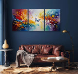Set Of 3 Sticky Wooden Canvas Frames For Wall Decore Aesthatic Art / Sticky Phototiles For Room Wall Decoration