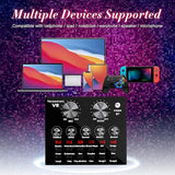V8 Bm-800 Podcast Mic Set With Live Sound Card Condenser Microphone With Rechargeable 12 Kinds Of Auxiliary Background For Karaoke Singing Youtube Recording Mic
