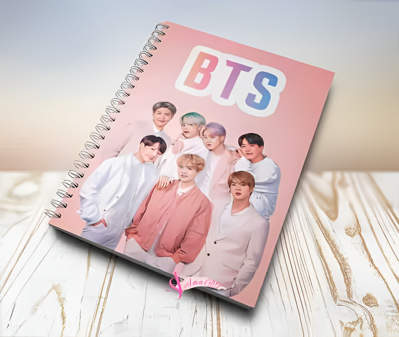 BTS Spiral Notebook A4 Size (11 X 8 Inches) – 70 To 100 Pages, Front & Back Laminated Cover, Premium Writing Notebook For School, College & Office