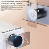 Double-Sided Vacuum Magnetic Phone Holder – Adjustable Foldable Rotating Suction Mount (Black)