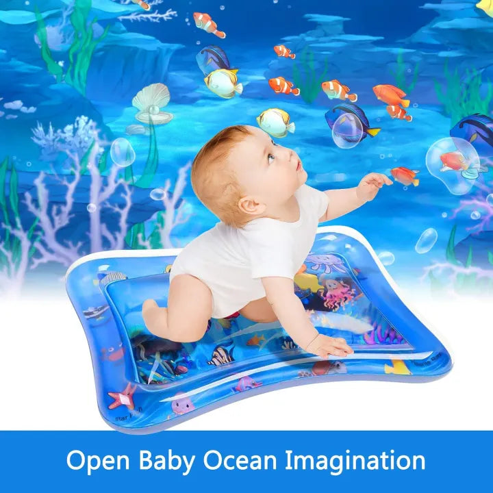 Baby Water Play Mat Inflatable Tummy Time Activity Play Mat For Infants & Toddlers