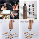 Premium Handheld Ashless Cigarette Holder – Portable Wooden Anti-Ash Car & Desktop Smoking Sleeve Protective Cover