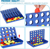 4 IN A ROW Board Game For Kids / Travel Board Game / Board Games Indoor & Outdoor, Perfect As A Party Game (Random Color )