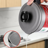 High Quality Fryer Oil Filter Pot Carbon Steel oilcan with Stainless Steel Kitchen Storage Jug Cooking Pot ( Without Box )