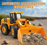 The Perseids Remote Control Bulldozer – 1/16 Scale 11 Channel Heavy RC Construction Toy With Lights & Sound, Yellow