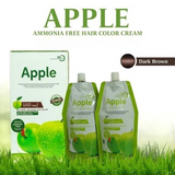 Apple Hair Color 200ml | Long-Lasting Shine And Smooth Finish | Nourishing Hair Dye For Natural, Vibrant, And Lustrous Color (Dark Brown)