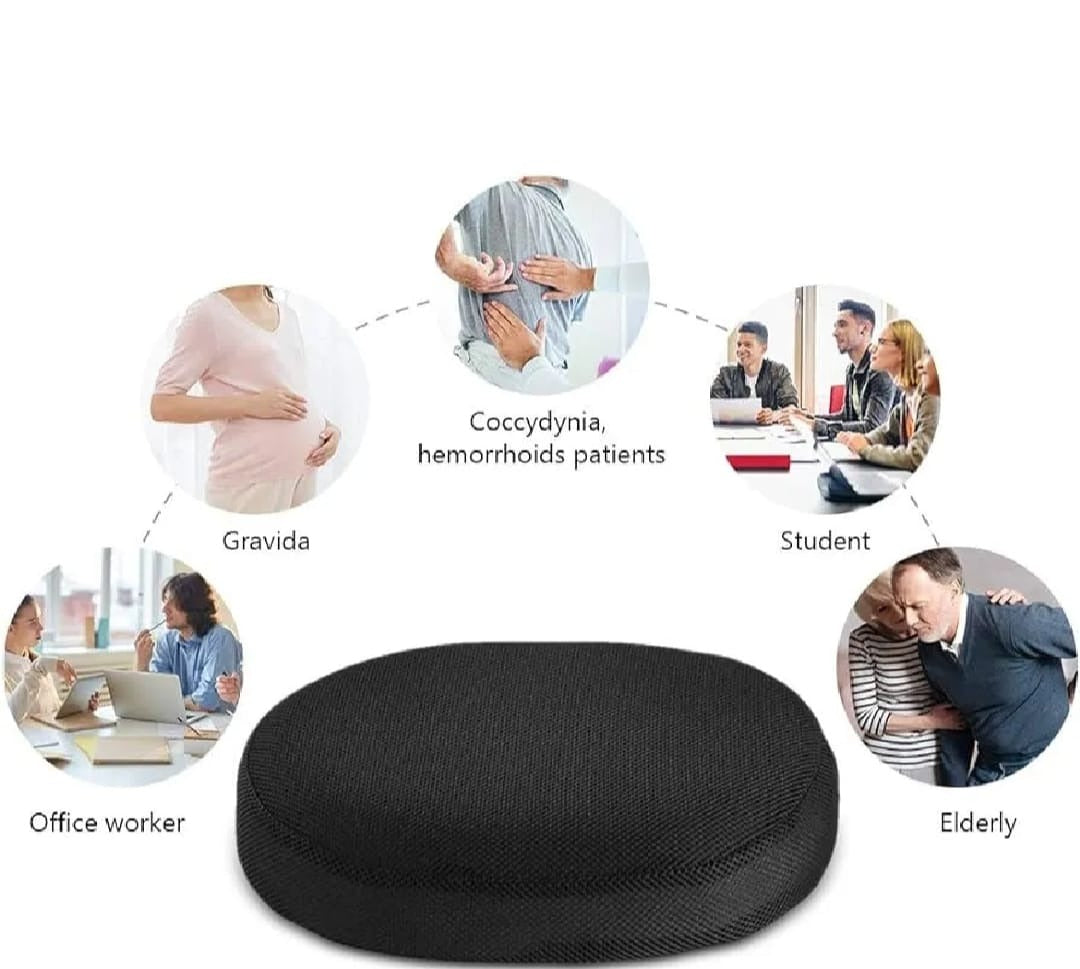 Orthopedic Memory Foam Donut Ring Seat Cushion – Coccyx & Tailbone Pain Relief Chair Cushion For Office Chair, Car Seat, Wheelchair, Pregnancy & Hemorrhoid Support