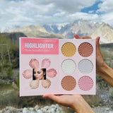 All In One Professional Makeup Palette Book – Complete 4 In 1 Beauty Kit With Highlighters, Contour, Eyeshadow, Blush, And Eyebrow Powders