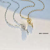 Flower Rotation Pendant Necklace – Golden | Premium China Quality | QWJ-189