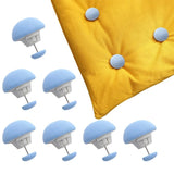 Premium Mushroom-Style Bedsheet Clips – Pack Of 4 Elastic Quilt & Sheet Fixer Buckles (Random Color)