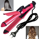 2-In-1 Nova Hair Straightener And Curler – Dual-Use Styling Tool With Quick Heat-Up Technology, Ceramic Plates For Smooth Straightening & Effortless Curls Model-NH-2009 – Portable, Lightweight, Ideal For Home Or Travel Use