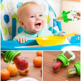 Baby Solid Baby Fruit Pacifier Fresh Fruit Feeder Infant Teething Toy Nibbler Teether Pacifier Safe Silicone Pacifier (Random Color)
